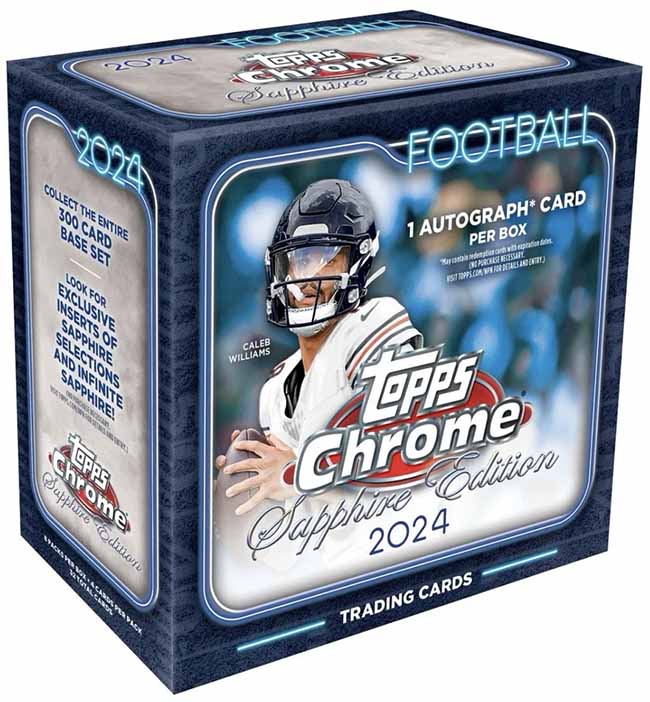 2024 Topps Chrome Football Sapphire Edition Box — sealed collectible trading card product