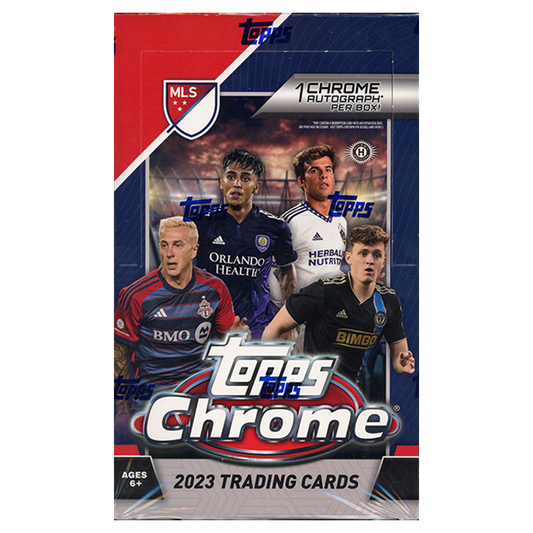 2023 Topps Chrome MLS Soccer Hobby 12 Box Case — sealed collectible trading card product