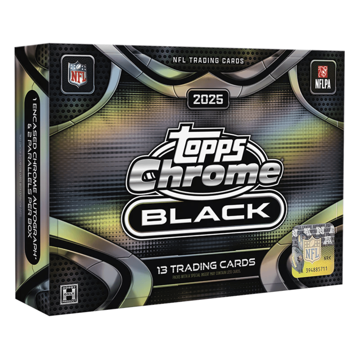 2025 Topps Chrome Black Football Hobby Box — sealed collectible trading card product