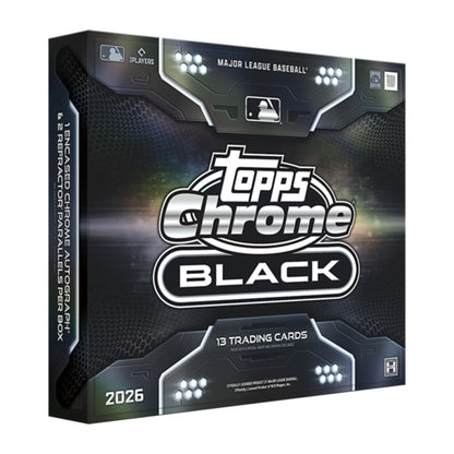2026 Topps Chrome Black Baseball Hobby Box — sealed collectible trading card product