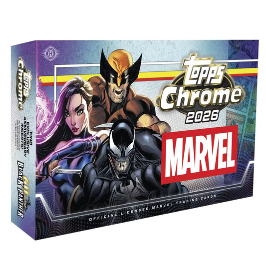 2026 Topps Chrome Marvel Comics Hobby Box — sealed collectible trading card product