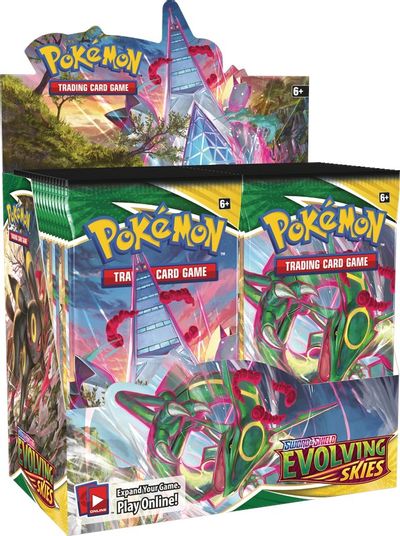 Pokemon Evolving Skies Booster Box — sealed collectible trading card product