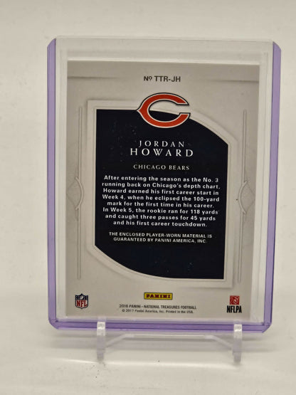 2016 Panini National Treasures Tremendous Treasures 1/1 NFL Shield Jordan Howard — image 2