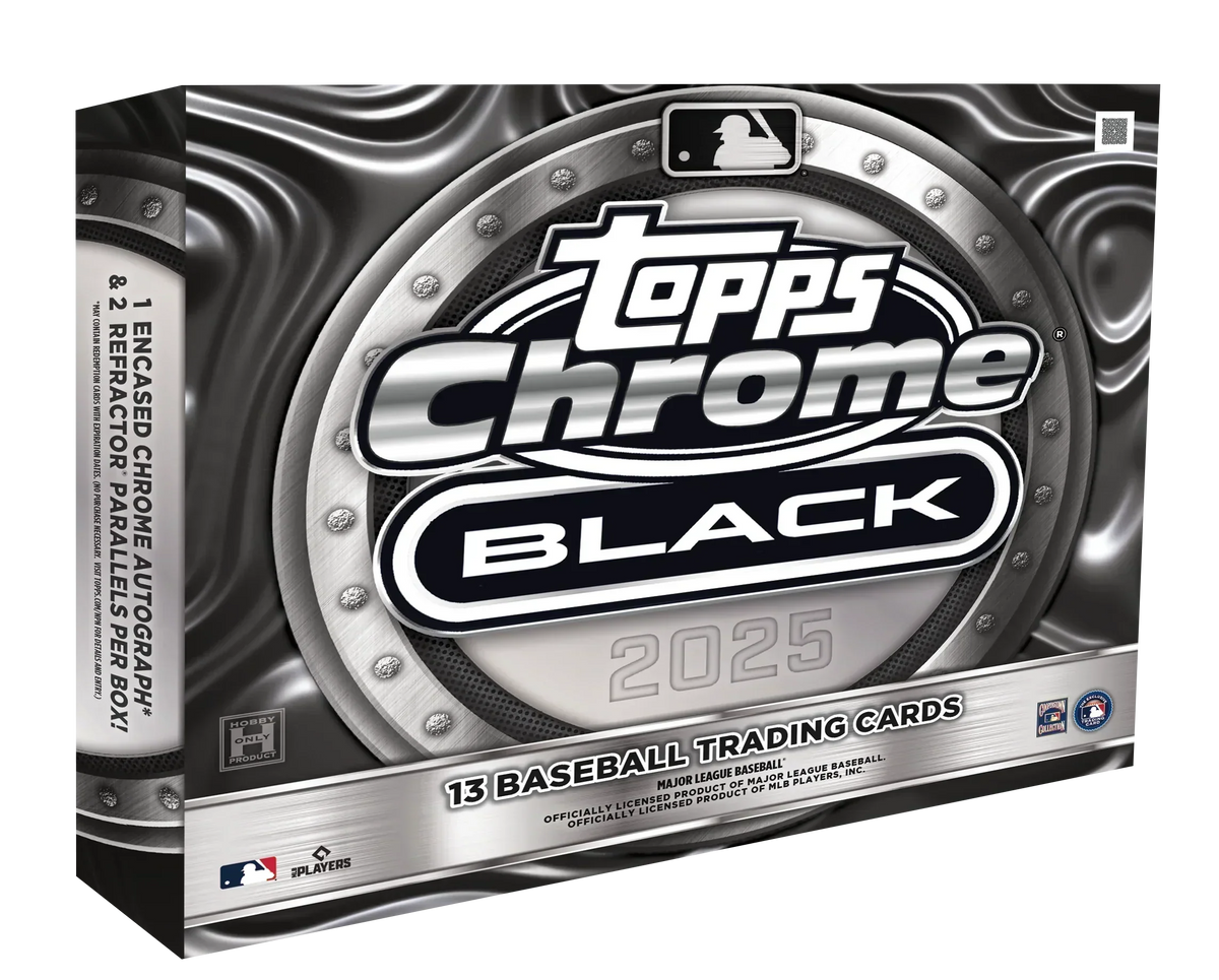 2025 Topps Chrome Black Baseball Hobby 12 Box Case — sealed collectible trading card product
