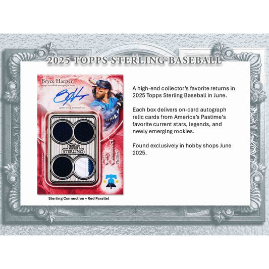 2025 Topps Sterling Baseball Hobby Box — sealed collectible trading card product