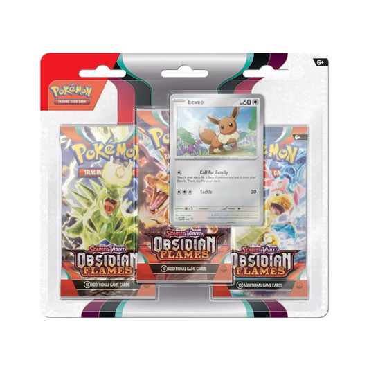 Pokemon Scarlet & Violet Obsidian Flames 3 Pack Blister Pack 24 Pack Box — sealed collectible trading card product