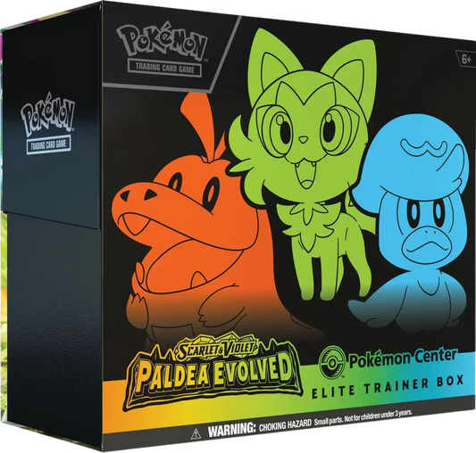 Scarlet & Violet: Paldea Evolved - Elite Trainer Box (Pokemon Center Exclusive) — sealed collectible trading card product