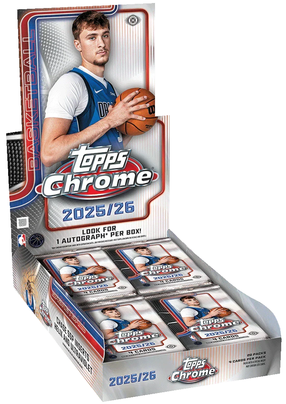 2025/26 Topps Chrome Basketball Hobby Box — sealed collectible trading card product