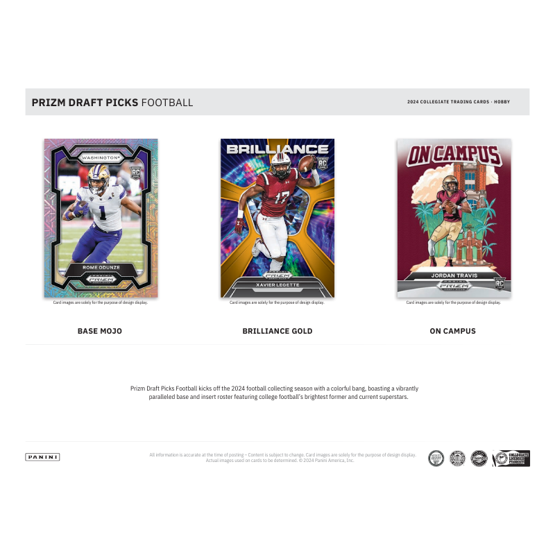 2024 Panini Prizm Draft Picks Collegiate Football Hobby 16 Box Case — image 3