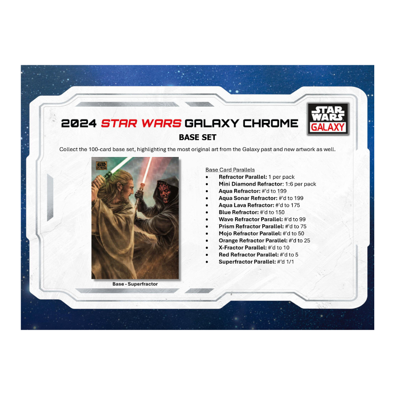 2024 Topps Star Wars Chrome Galaxy Hobby 12 Box Case — image 3