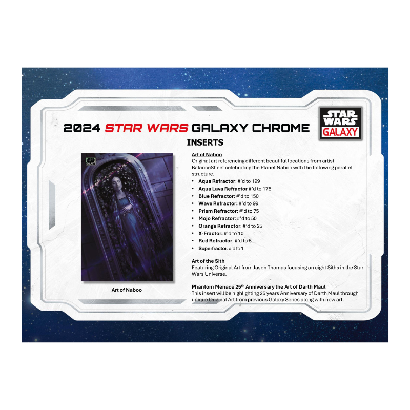 2024 Topps Star Wars Chrome Galaxy Hobby 12 Box Case — image 4