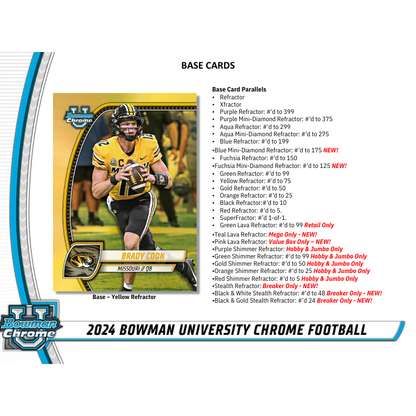 2024 Bowman University Chrome Football Hobby 12 Box Case — image 4