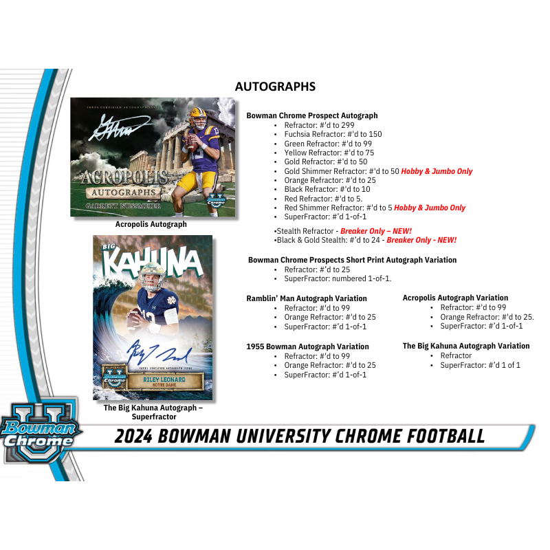 2024 Bowman University Chrome Football Hobby 12 Box Case — image 7