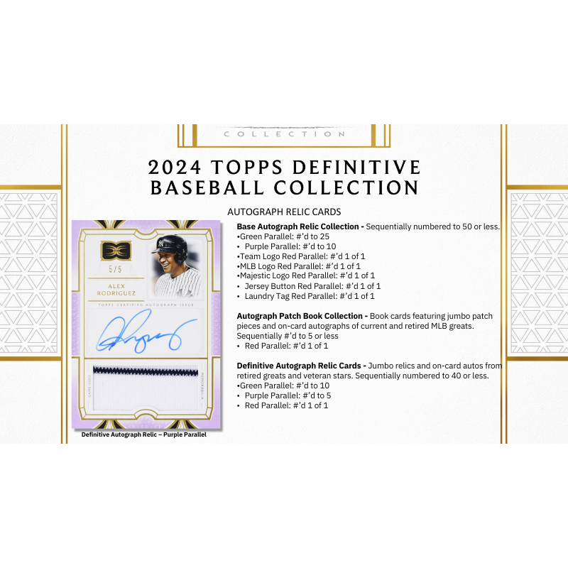 2024 Topps Definitive Baseball Hobby Box — image 5