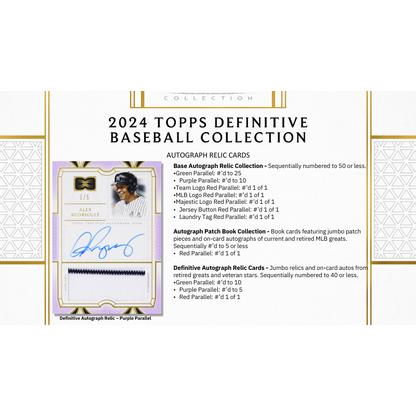 2024 Topps Definitive Baseball Hobby Box — image 5