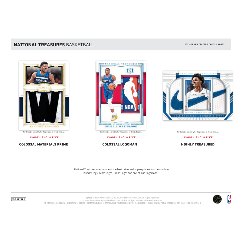 2023/24 Panini National Treasures Basketball Hobby Box — image 7