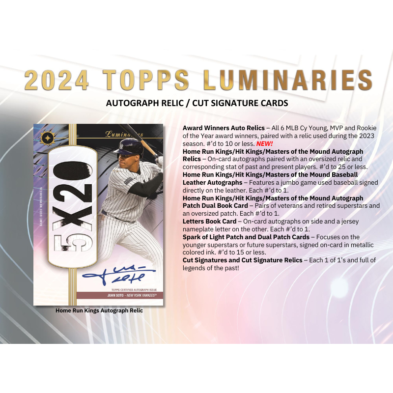 2024 Topps Luminaries Baseball Hobby Box — image 6