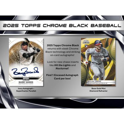 2025 Topps Chrome Black Baseball Hobby 12 Box Case — image 3