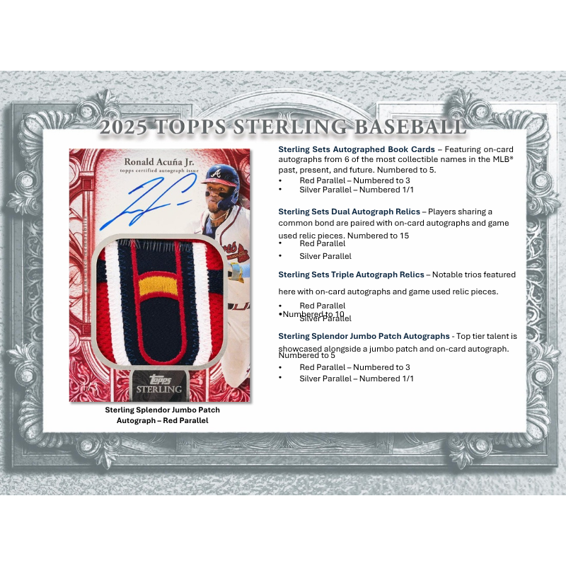 2025 Topps Sterling Baseball Hobby Box — image 6