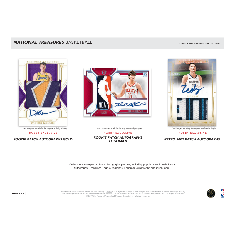 2024/25 Panini National Treasures Basketball Hobby Box — image 4