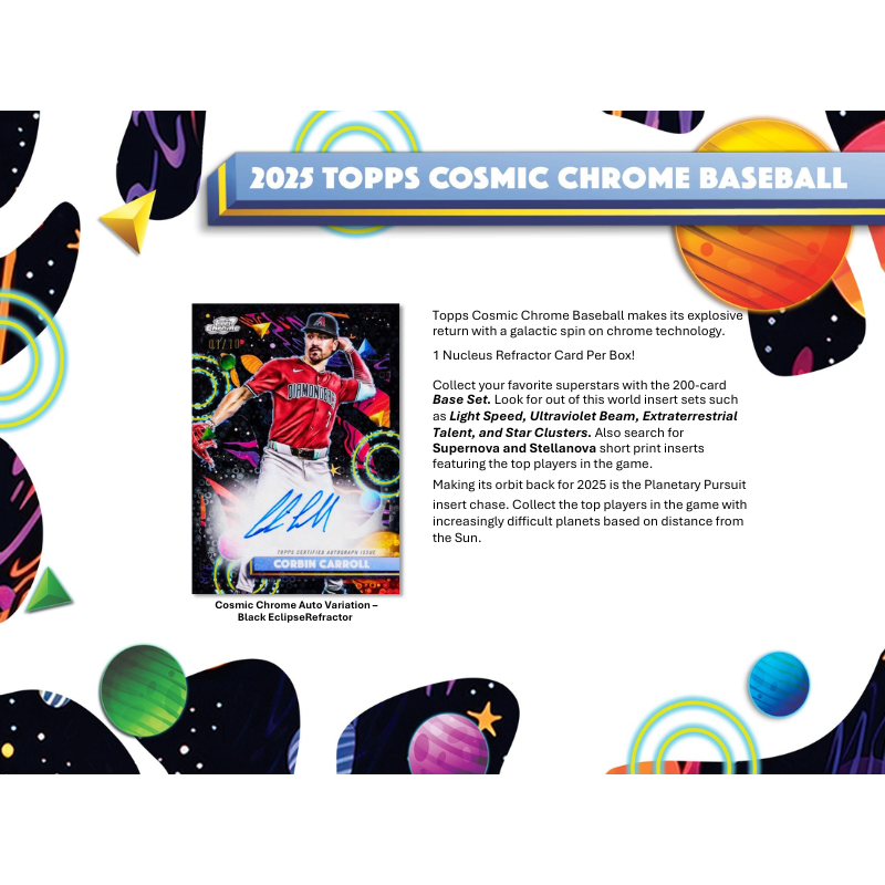 2025 Topps Cosmic Chrome Baseball Hobby Box — image 3