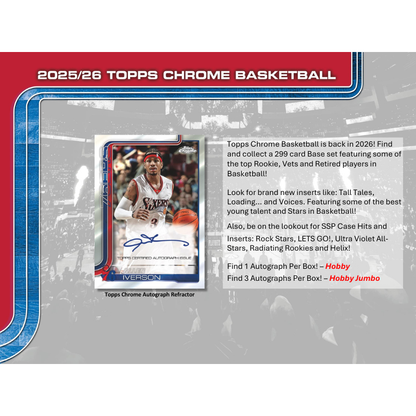 2025/26 Topps Chrome Basketball Jumbo Box — image 2