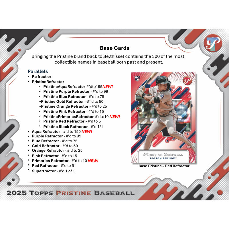 2025 Topps Pristine Baseball Hobby Box — image 3