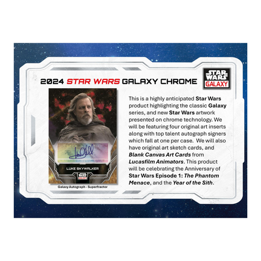 2024 Topps Star Wars Chrome Galaxy Hobby 12 Box Case — image 2