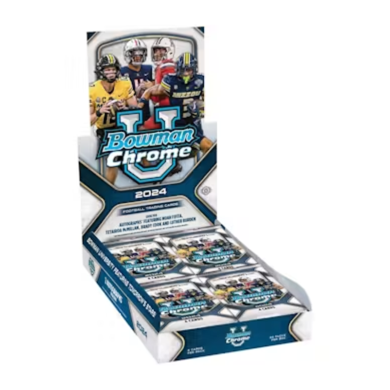 2024 Bowman University Chrome Football Hobby 12 Box Case — image 2