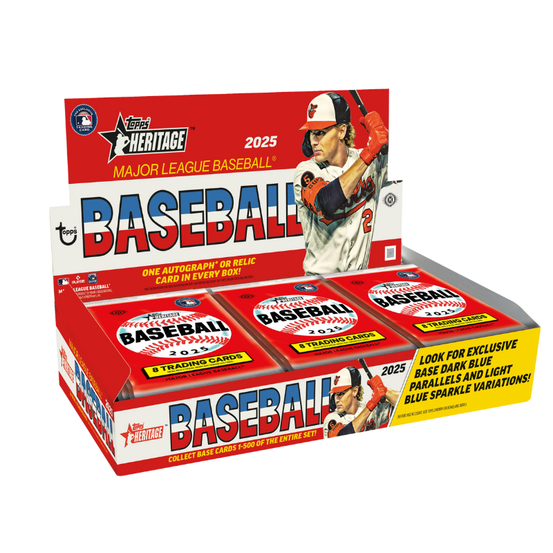 2025 Topps Heritage Baseball Hobby 12 Box Case — sealed collectible trading card product