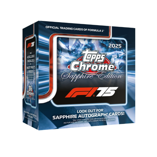 2025 Topps Chrome F1 Formula One Sapphire Hobby Box — sealed collectible trading card product
