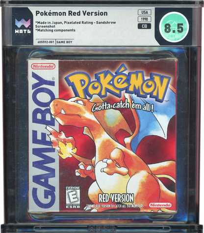 1998 Pokemon Red Version Sandshrew Nintendo Game Boy Gb WATA 8.5 Cib — image 2