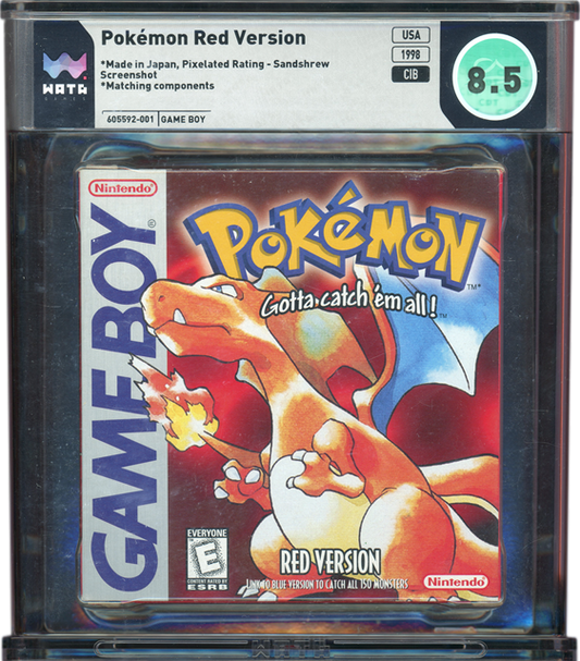 1998 Pokemon Red Version Sandshrew Nintendo Game Boy Gb WATA 8.5 Cib — image 2
